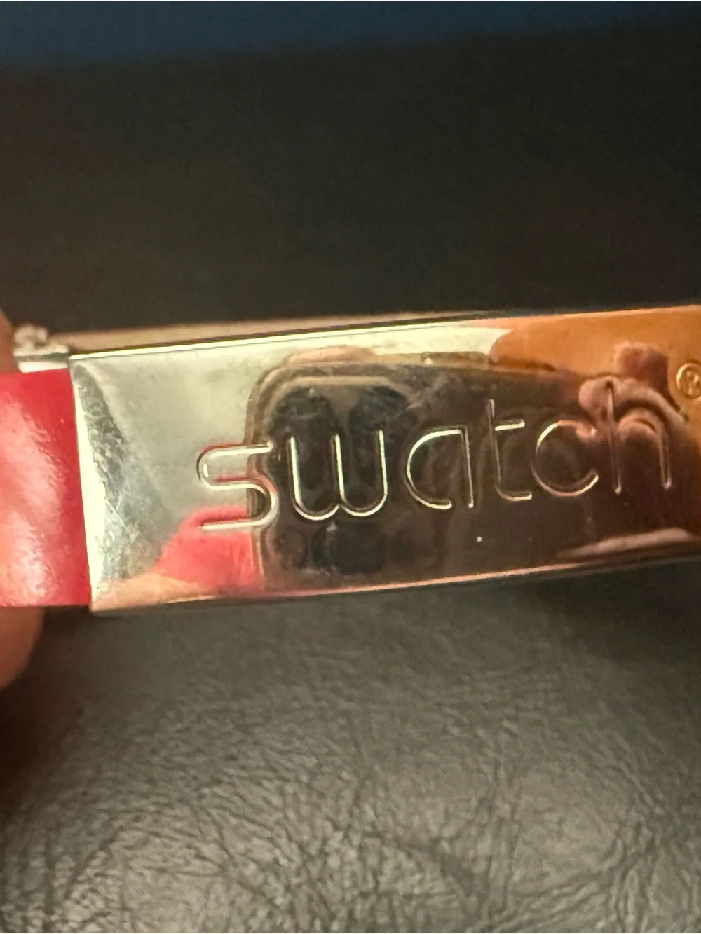 Vintage 2001 Swatch Irony Red Patent Double Wrap Watch  Excellent Condition